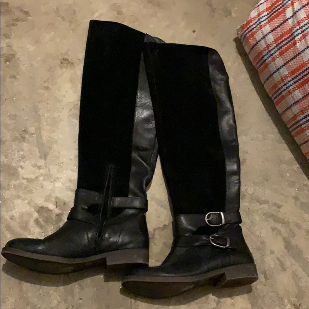 Lucky brand over the knee riding boots leather 7.5